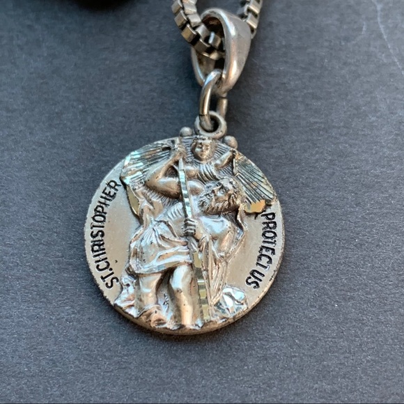 Sterling Silver✨Vintage✨ST.CHRISTOPHER✨Pendant - Picture 2 of 3
